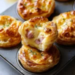 12 Ham & Gouda Puff Pastry Muffins Recipe - Easy Brunch 11 12 Ham & Gouda Puff Pastry Muffins Recipe - Easy Brunch