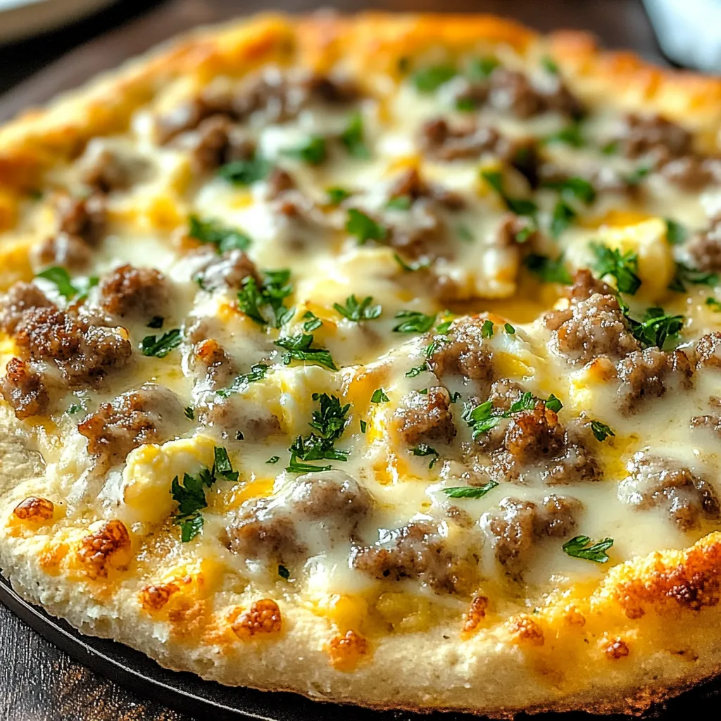 30-Minute Biscuits and Gravy Breakfast Pizza Recipe - Easy! 8 30-Minute Biscuits and Gravy Breakfast Pizza Recipe – Easy and Delicious