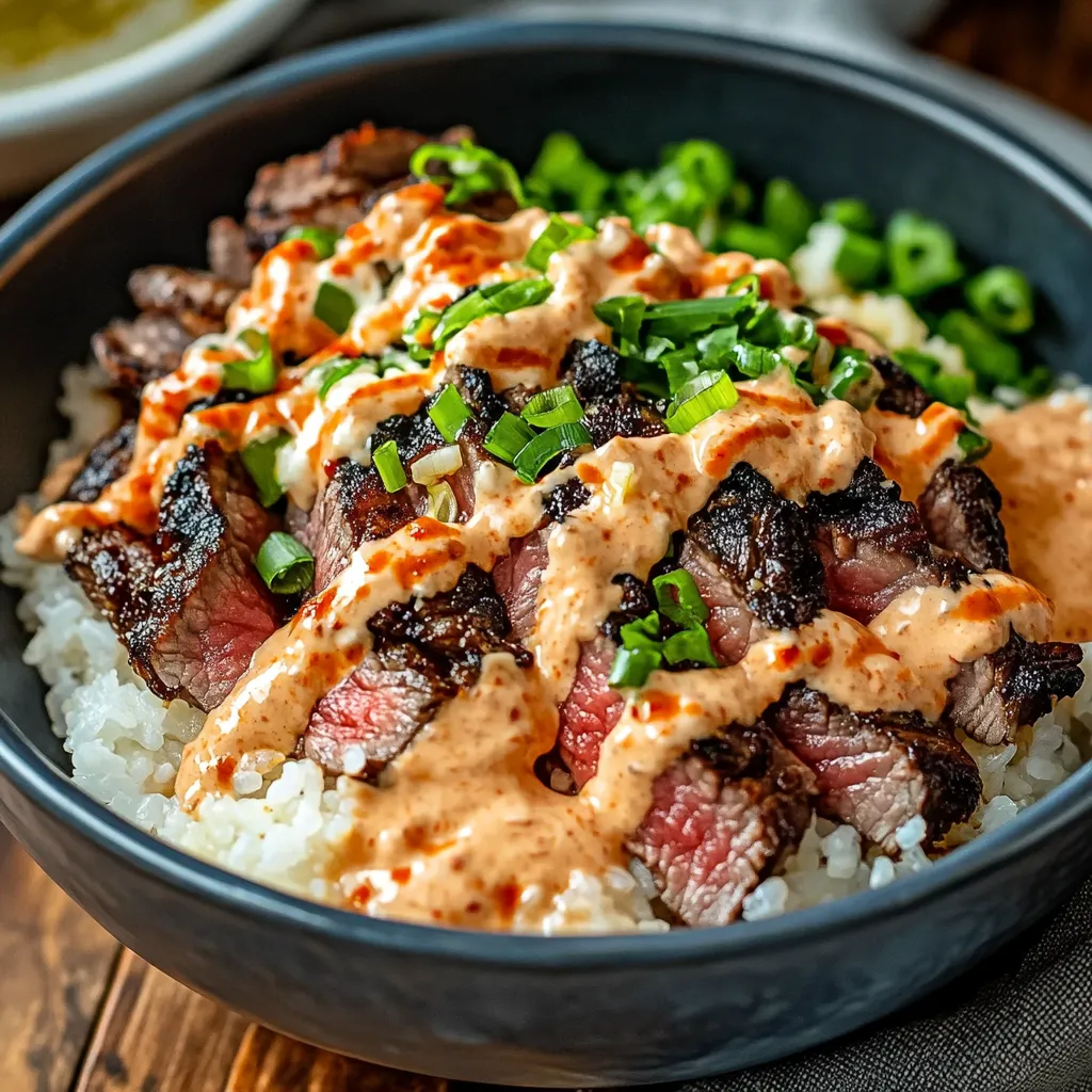Amazing Korean BBQ Steak Rice Bowls + Spicy Sauce (30 Min) 7 Amazing Korean BBQ Steak Rice Bowls + Spicy Sauce (30 Min)
