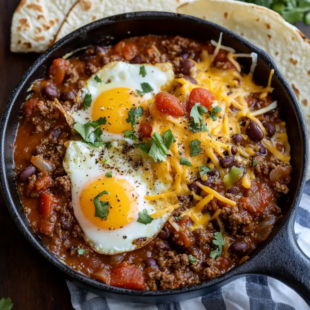 Easy Breakfast Chili and Eggs Recipe - Ready in 30 Minutes 5 Easy Breakfast Chili and Eggs Recipe - Ready in 30 Minutes