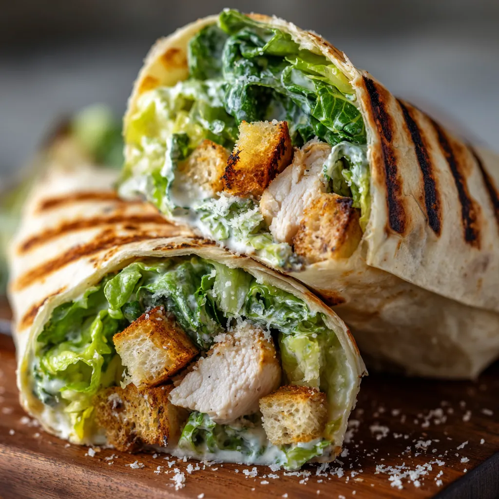 Easy Chicken Caesar Wrap Recipe - Quick 25-Minute Lunch 6 Easy Chicken Caesar Wrap Recipe - Quick 25-Minute Lunch