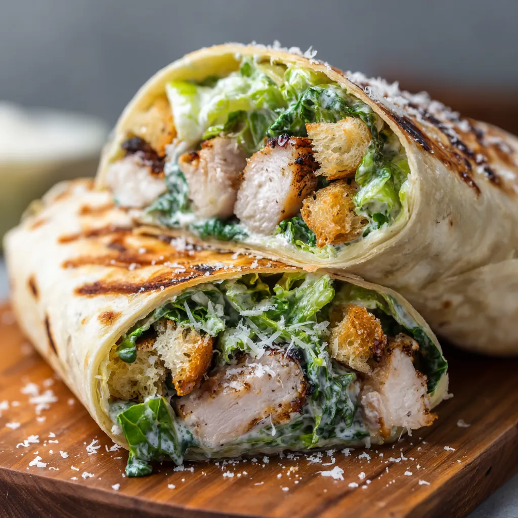 Easy Chicken Caesar Wrap Recipe - Quick 25-Minute Lunch 7 Easy Chicken Caesar Wrap Recipe - Quick 25-Minute Lunch