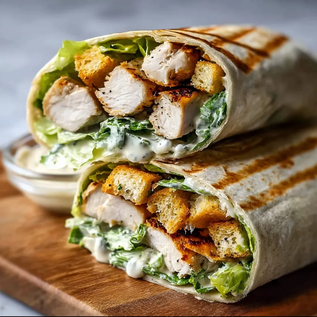 Easy Chicken Caesar Wrap Recipe - Quick 25-Minute Lunch 8 Easy Chicken Caesar Wrap Recipe - Quick 25-Minute Lunch