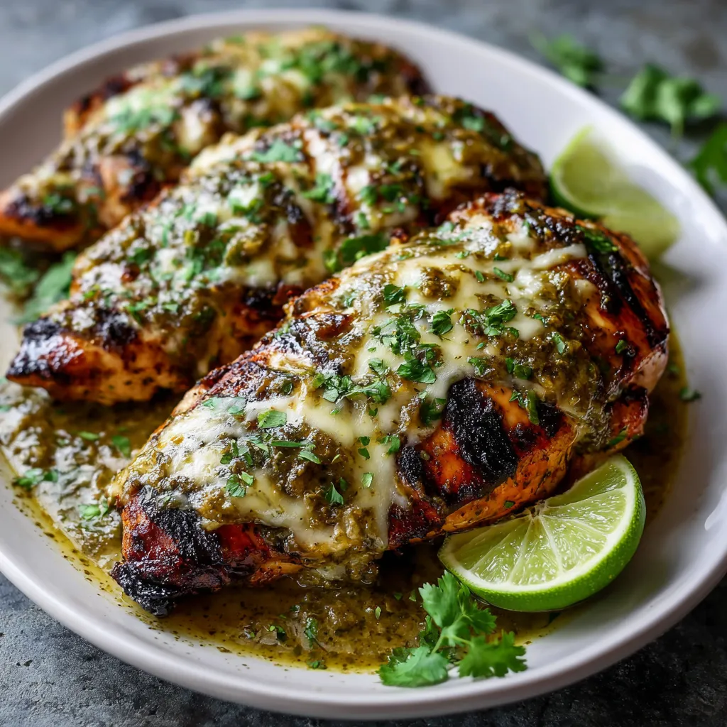 Ultimate Salsa Verde Pepper Jack Grilled Chicken Recipe - 30 Min
