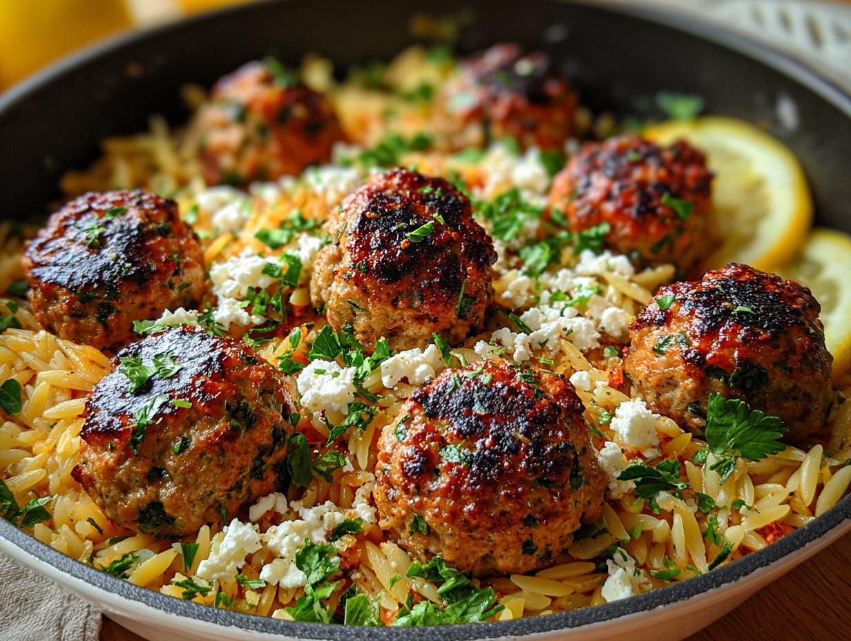 Greek Chicken Meatballs Lemon