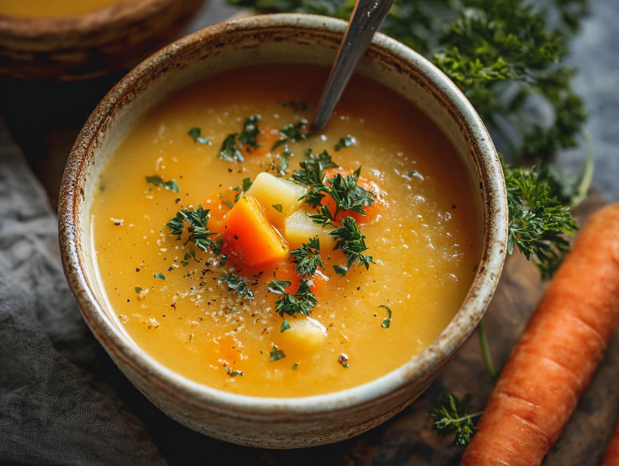 Hearty Carrot Potato Soup: 1 Pot Wonder - Carrot Potato Soup - additional detail