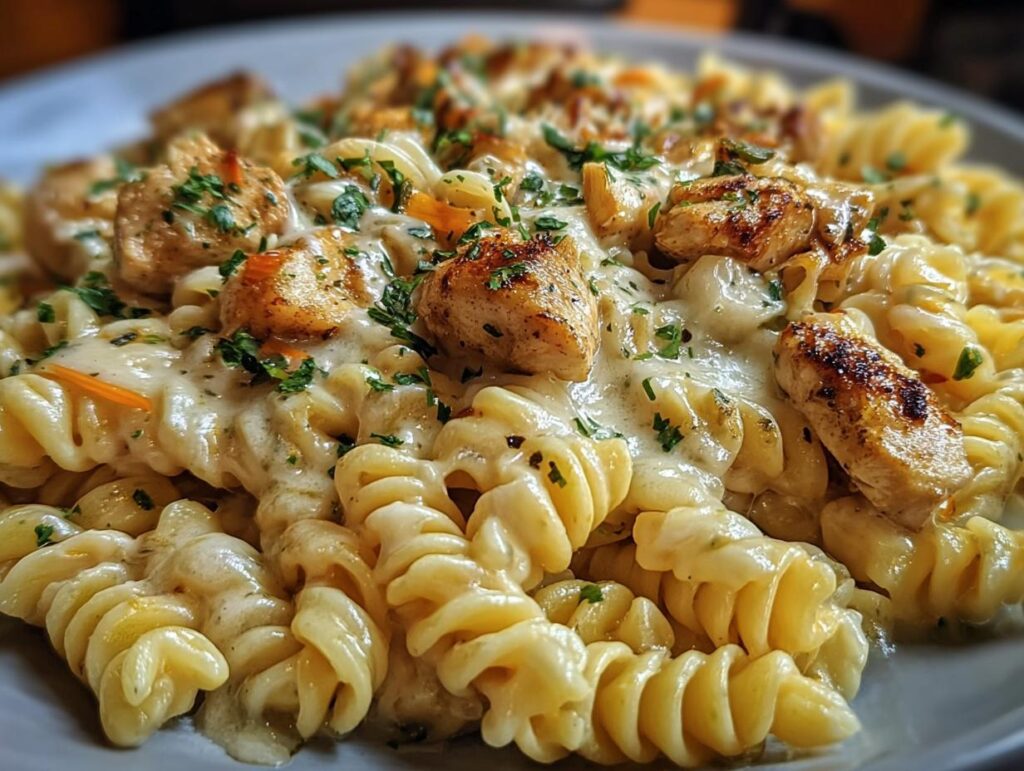 Cheesy Alfredo Twisted Pasta