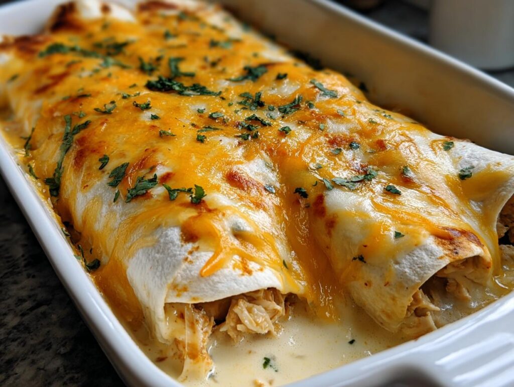 Cheesy Chicken Enchiladas Creamy