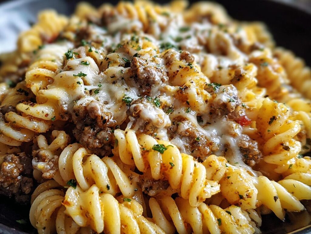 Cheesy Garlic Twisted Pasta
