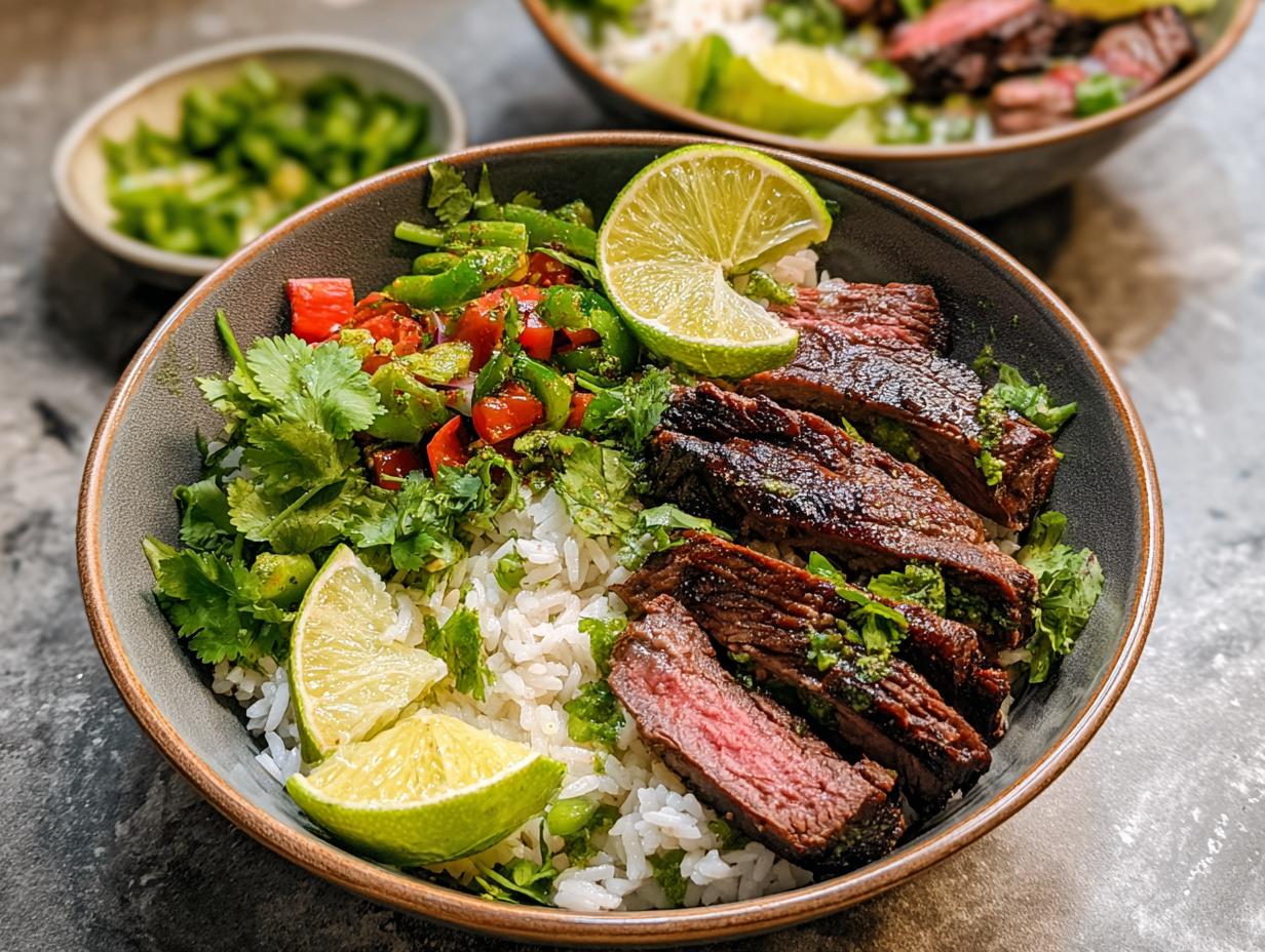 Cilantro Lime Steak Bowls