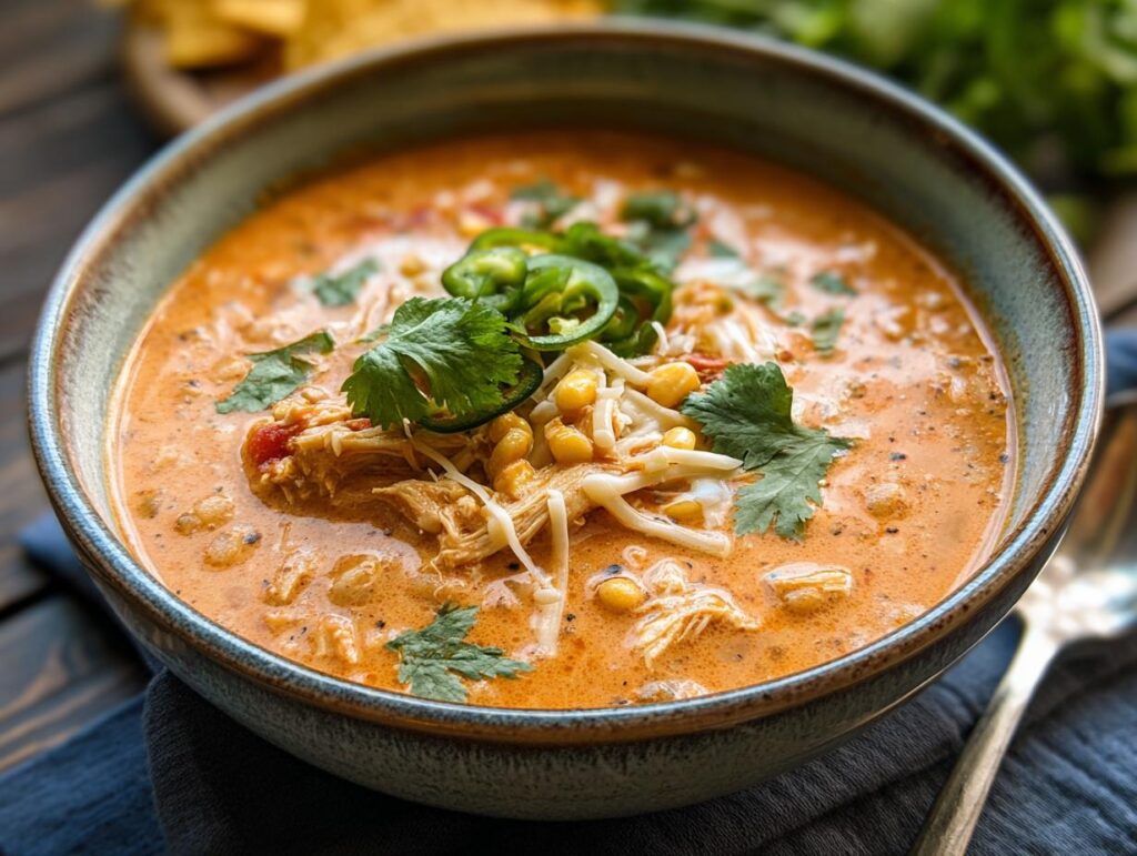 Creamy Crockpot Chicken Chili