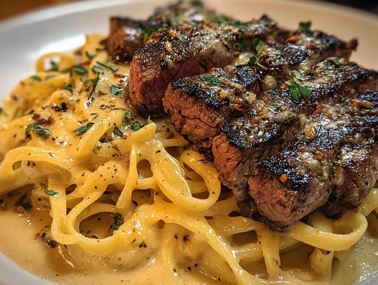 Garlic Butter Steak Cheesy