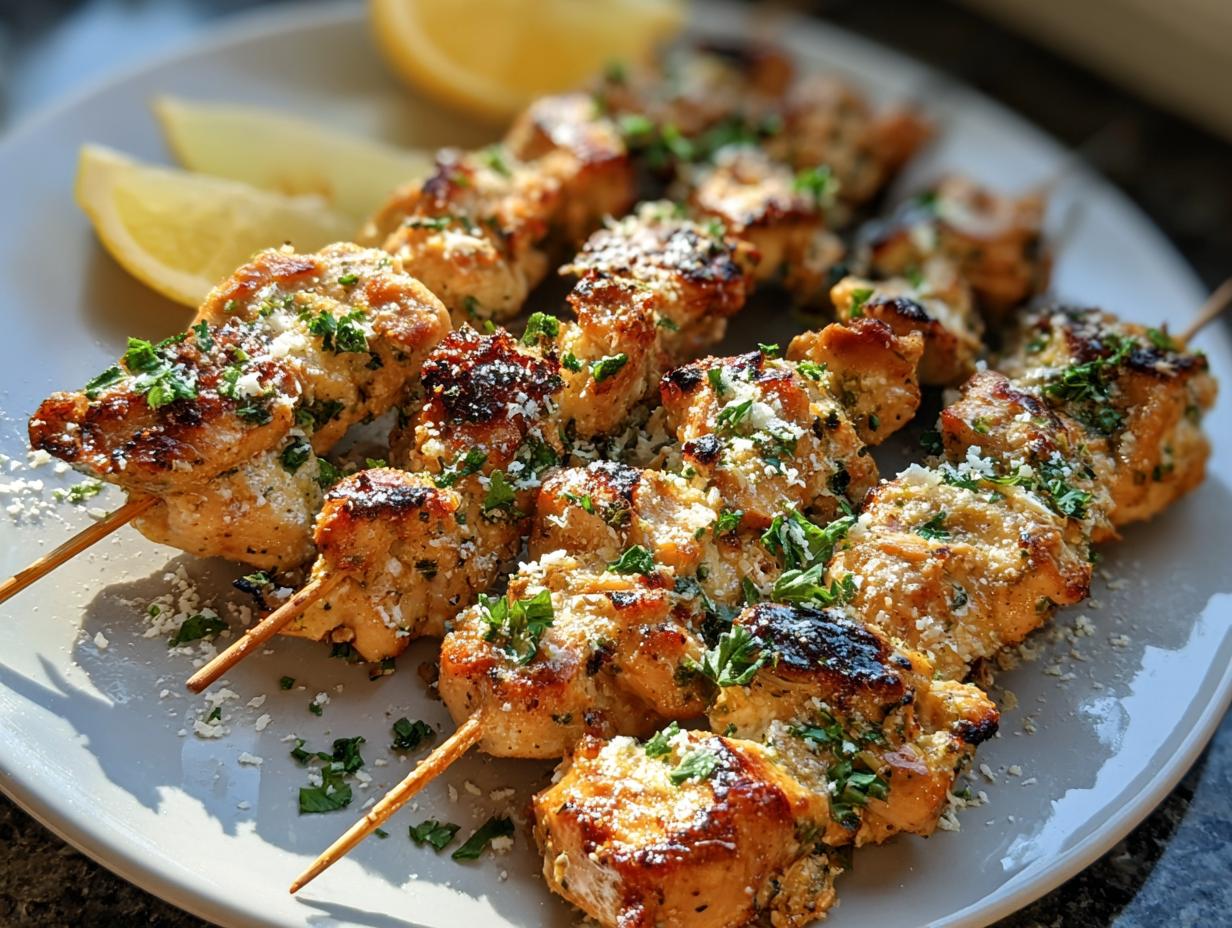 Garlic Parmesan Chicken Skewersrecipe