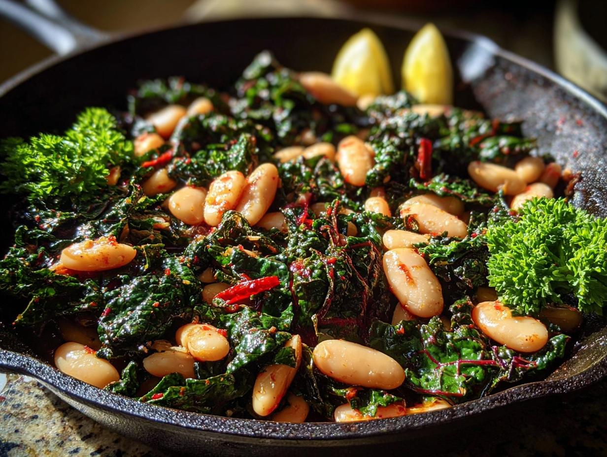 Hearty Red Russian Kale: 1 Pot Comfort - Hearty Red Russian Kale - additional detail