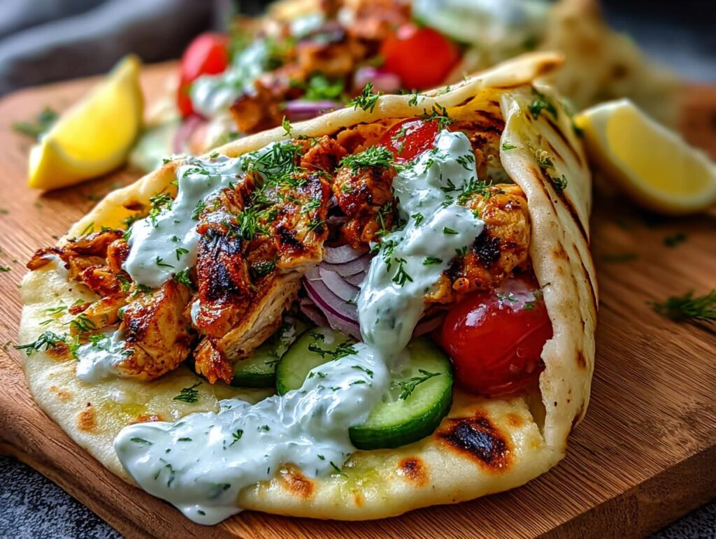 Mediterranean Chicken Gyros Creamy