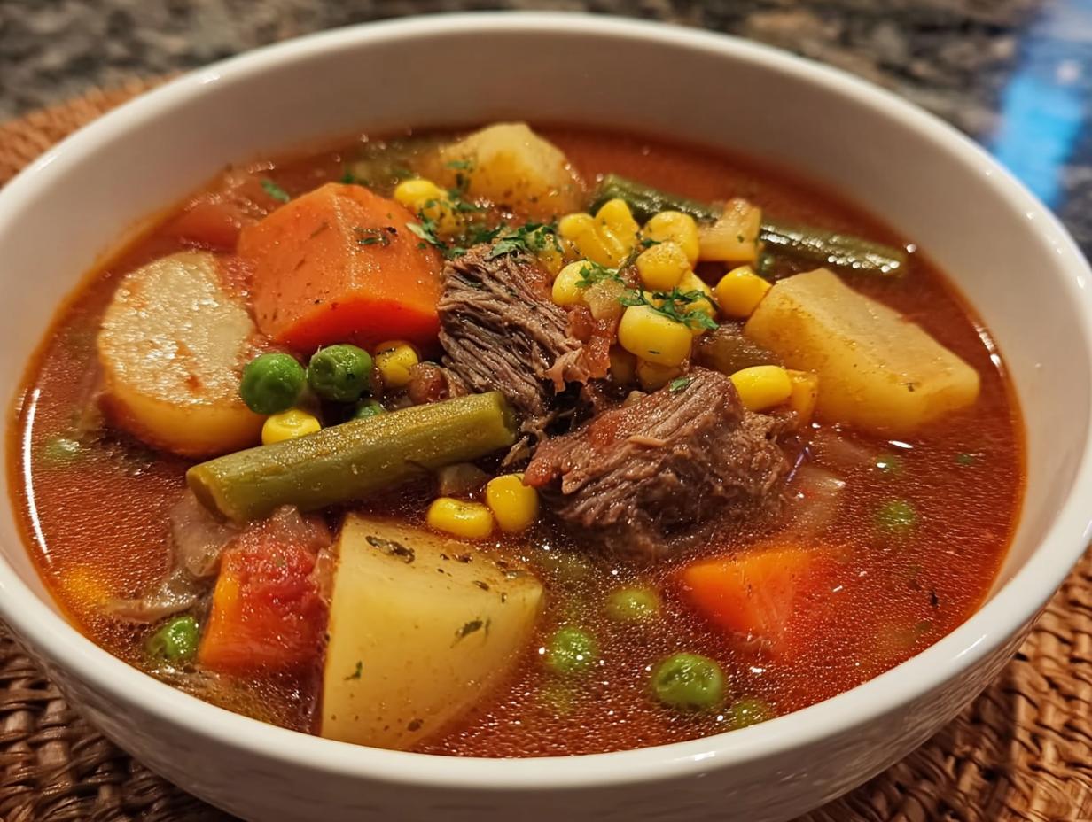Old Fashioned Vegetable Beef: Hearty 1 Pot! - Old Fashioned Vegetable Beef - main visual representation