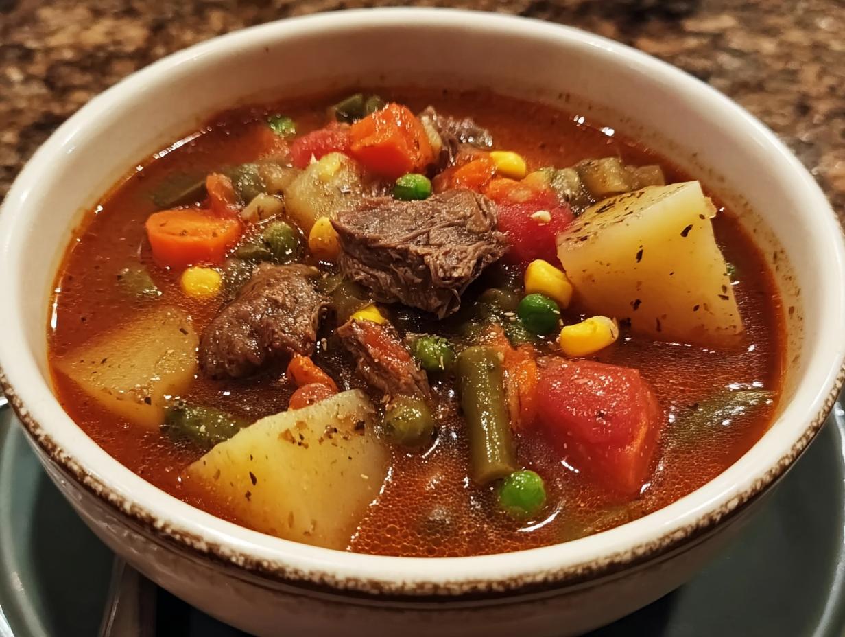 Old Fashioned Vegetable Beef: Hearty 1 Pot! - Old Fashioned Vegetable Beef - additional detail