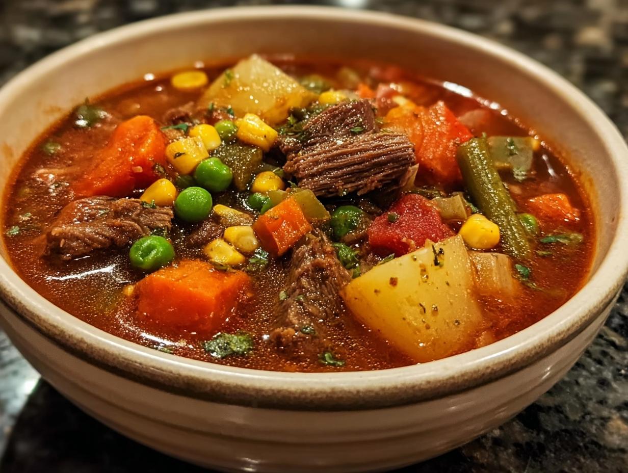 Old Fashioned Vegetable Beef: Hearty 1 Pot! - Old Fashioned Vegetable Beef - additional detail