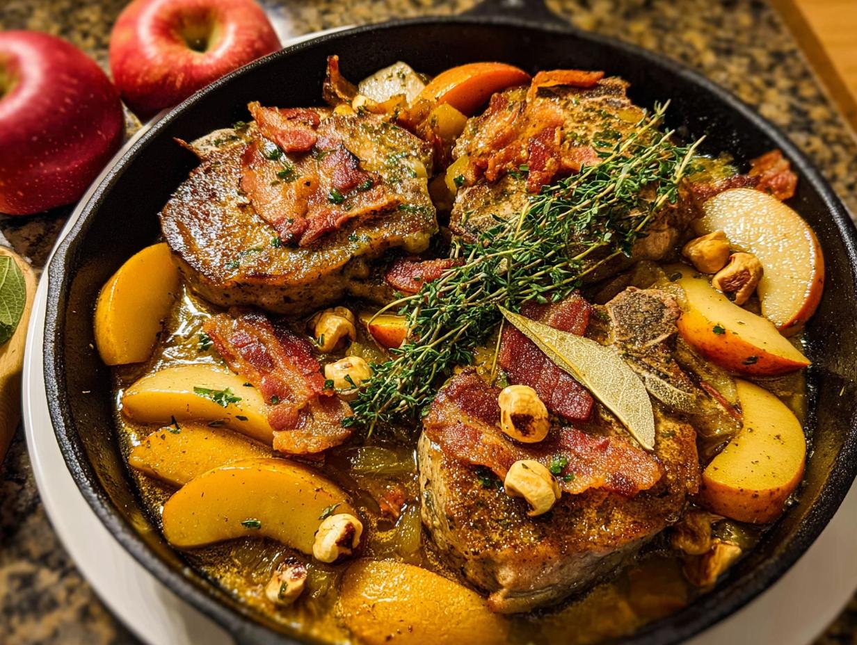 Tender Pork Chops Apples Bacon: 2 Sensational Bites - Pork Chops Apples Bacon - additional detail