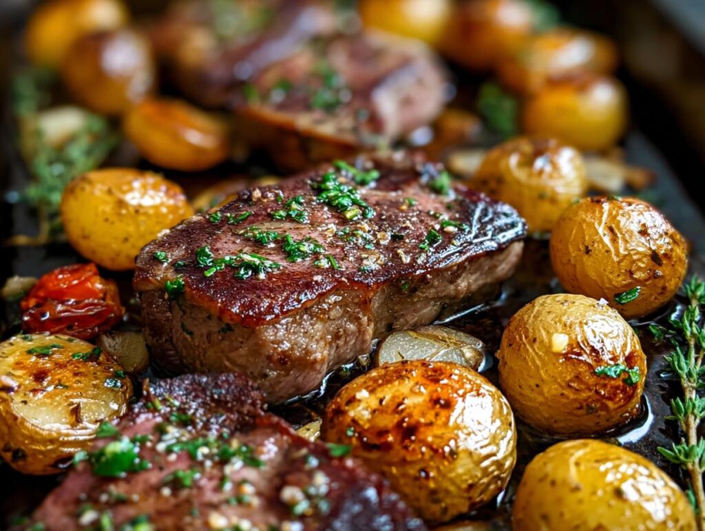 Sheet Pan Beef Chops