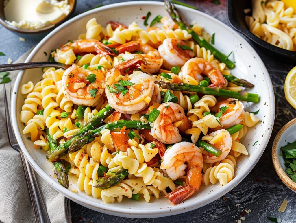 Shrimp Asparagus Pasta