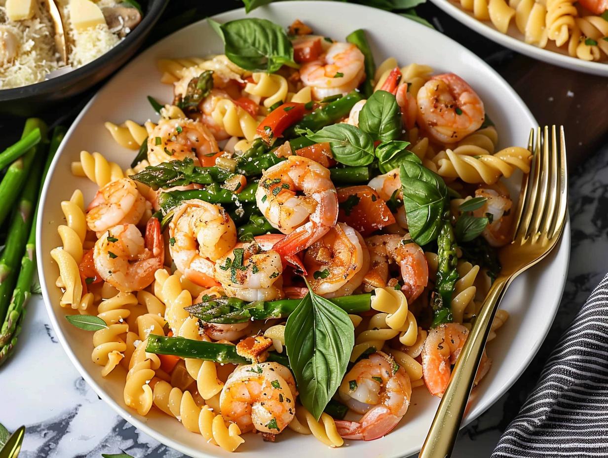 Shrimp Asparagus Pasta: 1 Luscious Meal 5 Shrimp Asparagus Pasta: 1 Luscious Meal - Shrimp Asparagus Pasta - additional detail