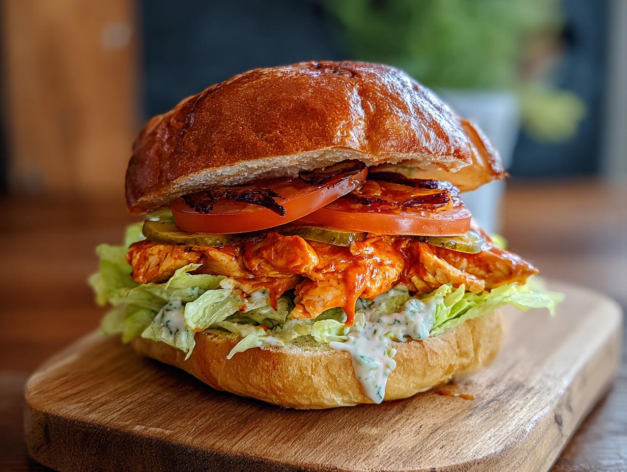 Spicy Buffalo Chicken Sandwich: 1 amazing recipe - Spicy Buffalo Chicken Sandwich - additional detail