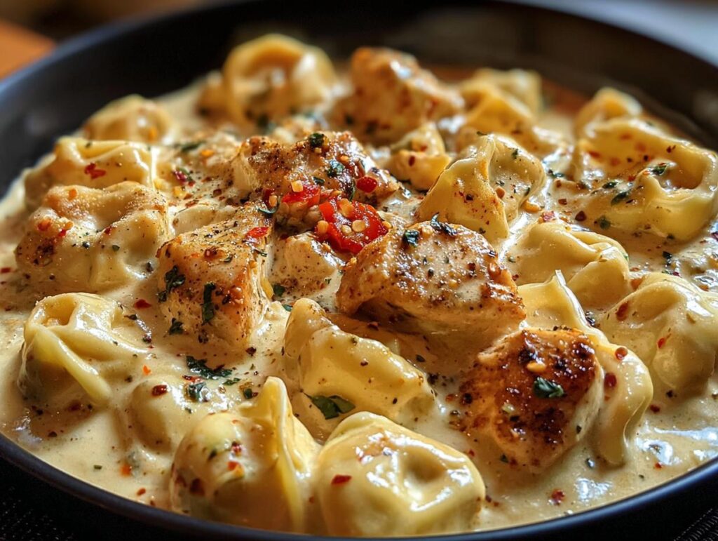 Spicy Garlic Chicken Tortellini