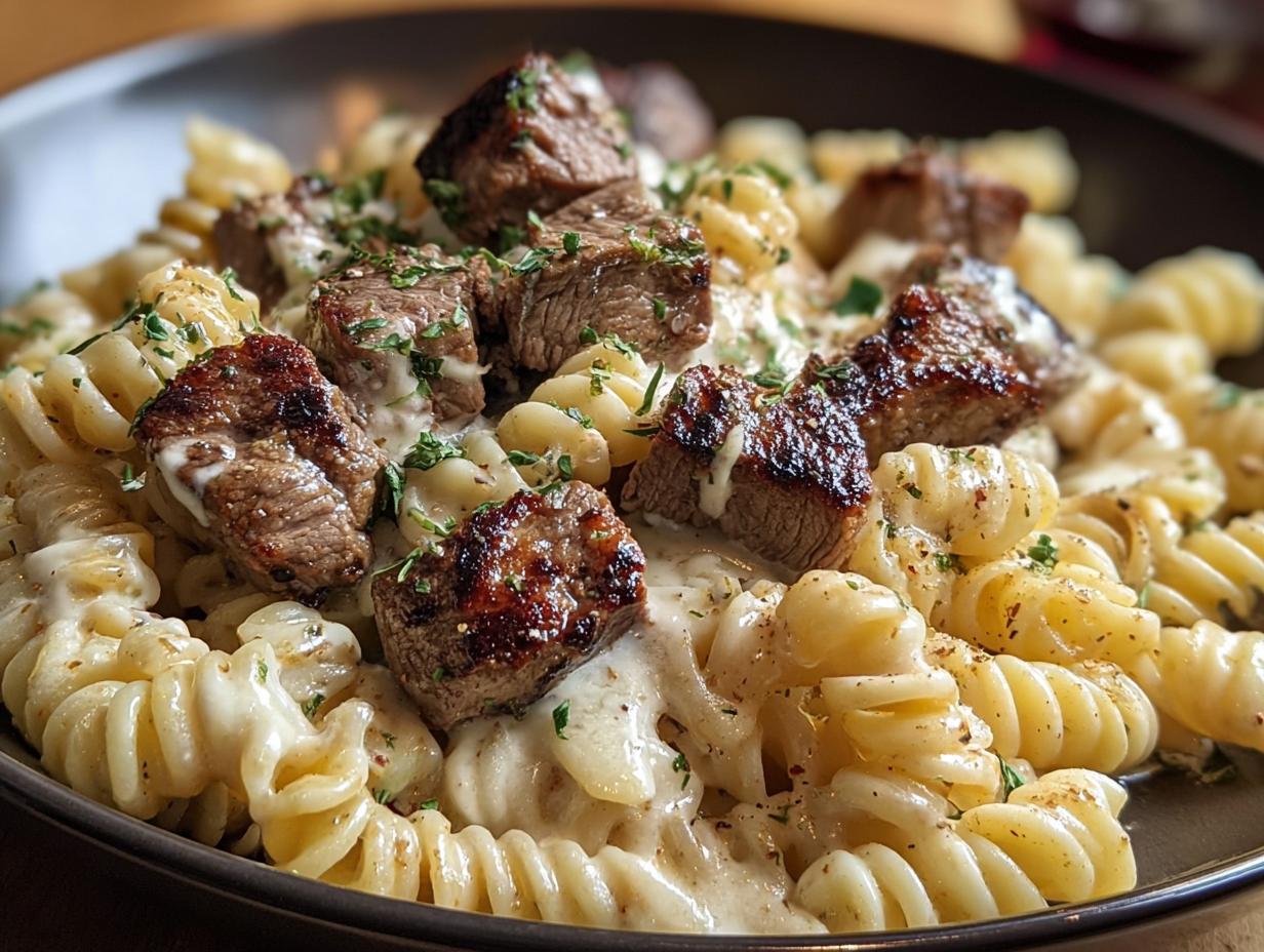 Steak Bites Cheesy Rotini: Divine 30-Min Dinner - Steak Bites Cheesy Rotini - additional detail