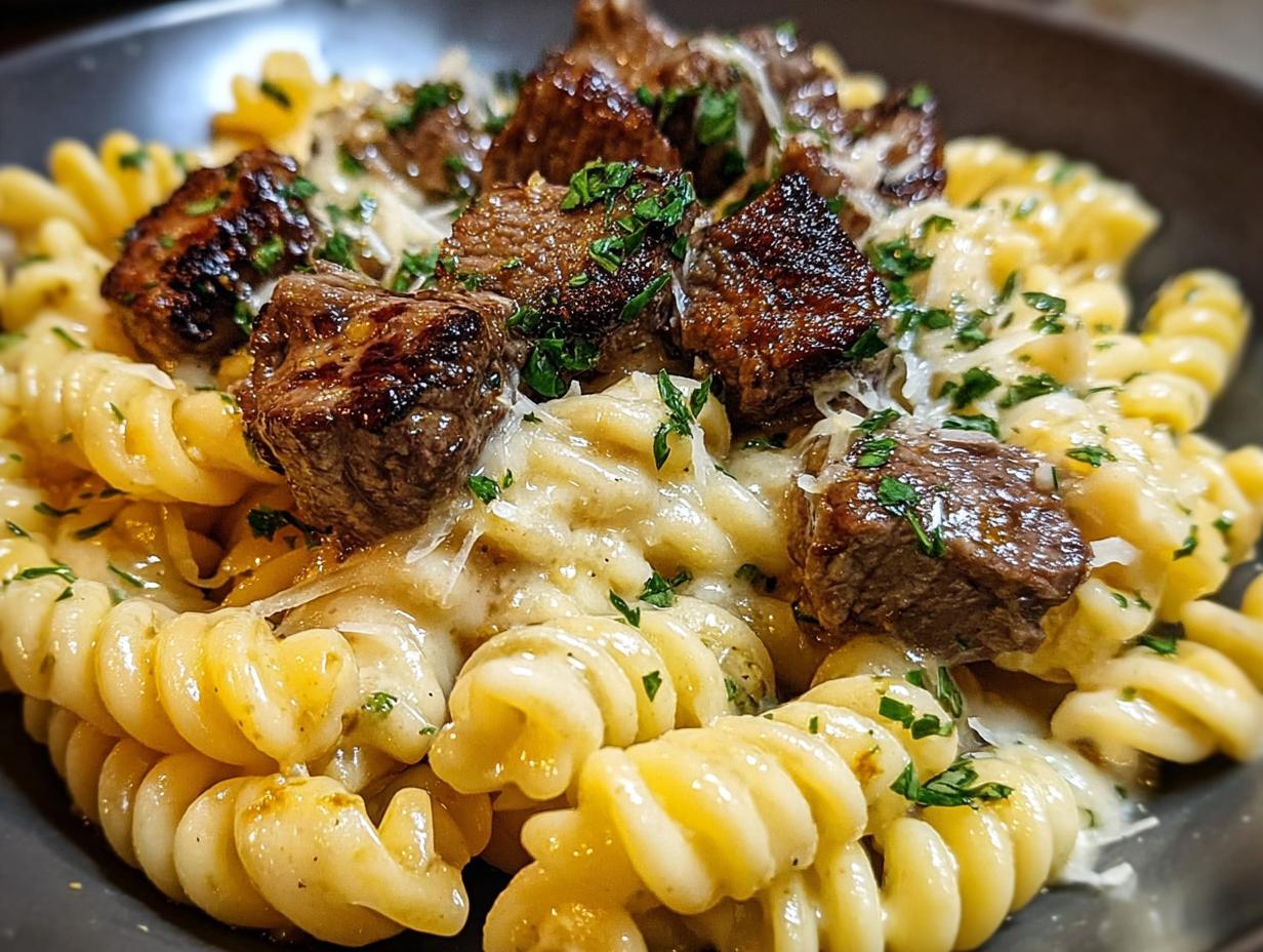 Steak Bites Cheesy Rotini: Divine 30-Min Dinner - Steak Bites Cheesy Rotini - additional detail