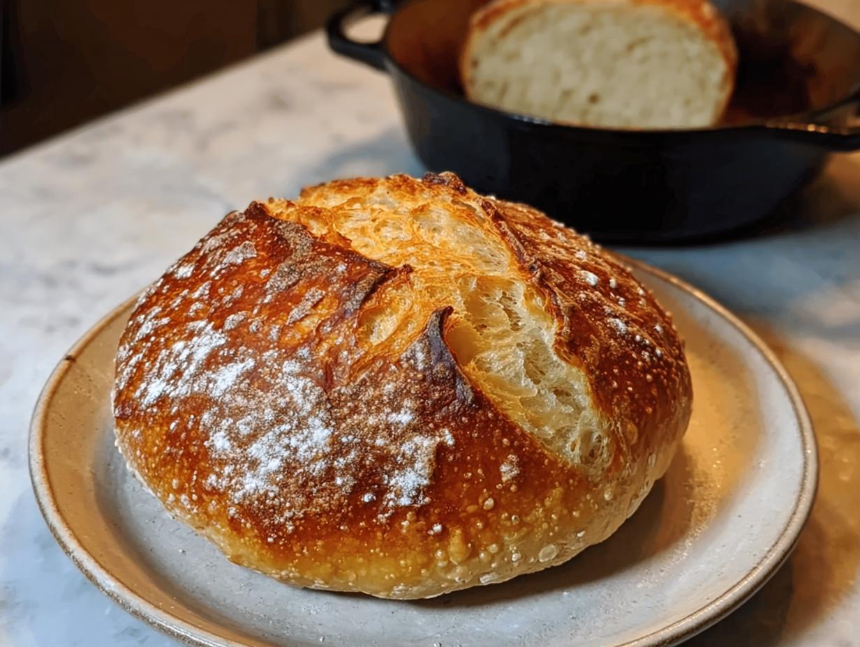 Stovetop Bread Oven Needed: Amazing 1 Loaf - Stovetop Bread Oven Needed - close-up of baked loaf
