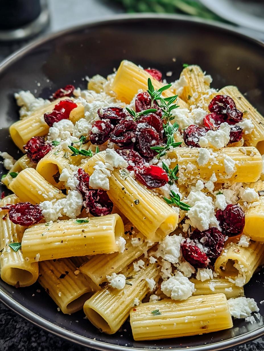 Bright Feta Cranberry Rigatoni: A Heavenly Taste - Bright Feta Cranberry Rigatoni - additional detail