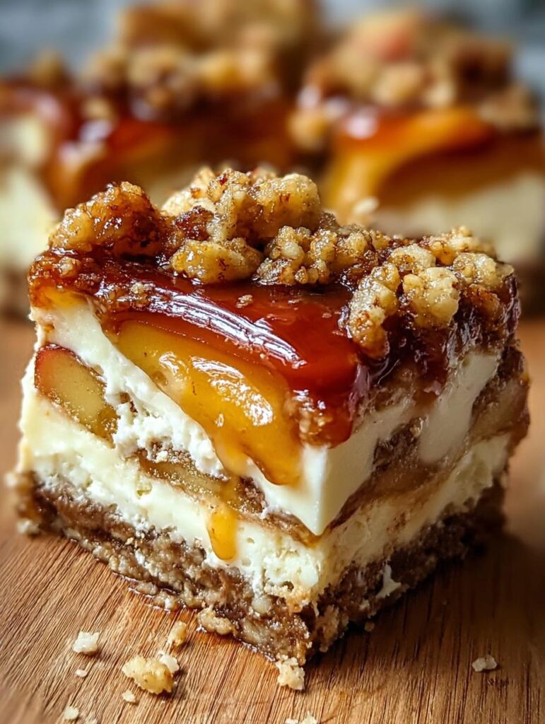 Caramel Apple Cheesecake Bars