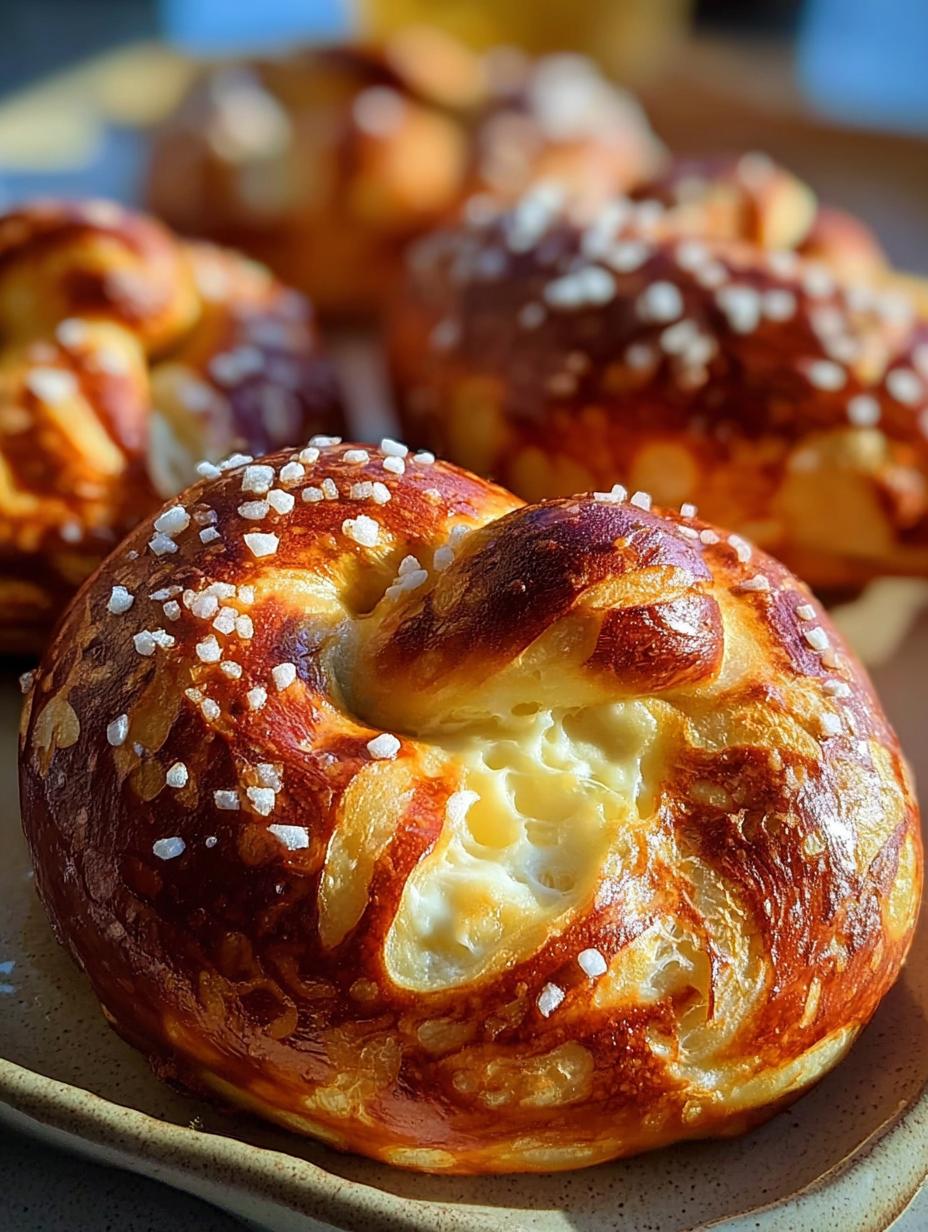 2-Minute Cheese Stuffed Pretzels - Cheese Stuffed Pretzels - additional detail