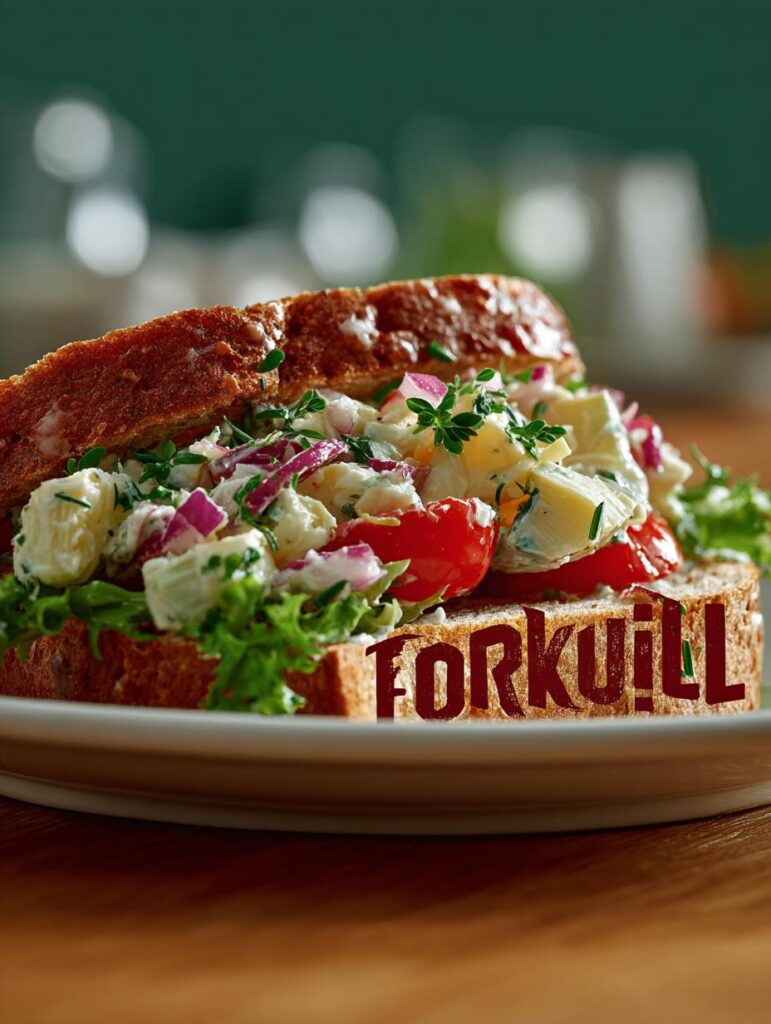 Chopped Artichoke Salad Sandwich