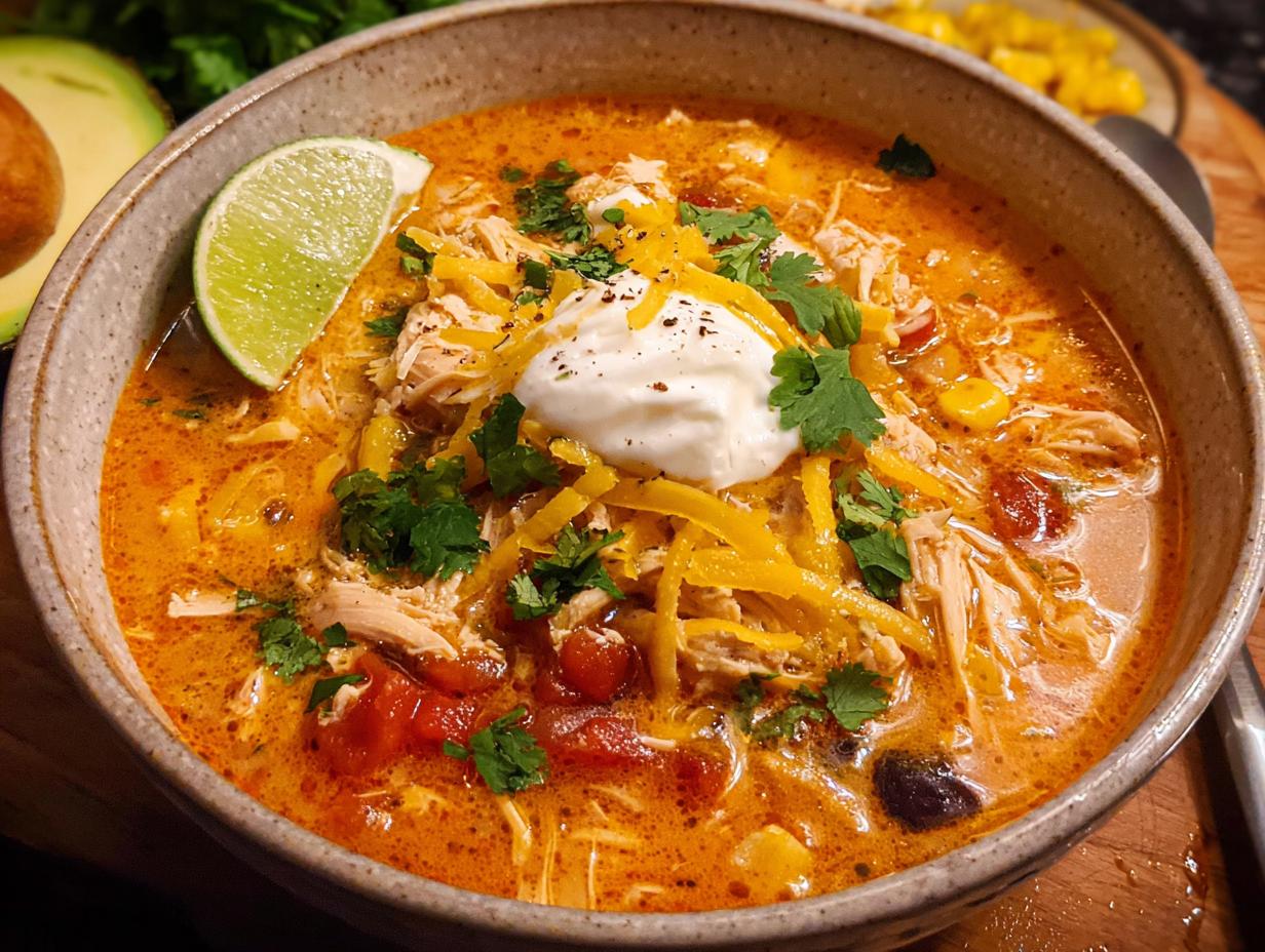 Creamy Chicken Enchilada Soup: Amazing 1-Pot Meal - Creamy Chicken Enchilada Soup - additional detail