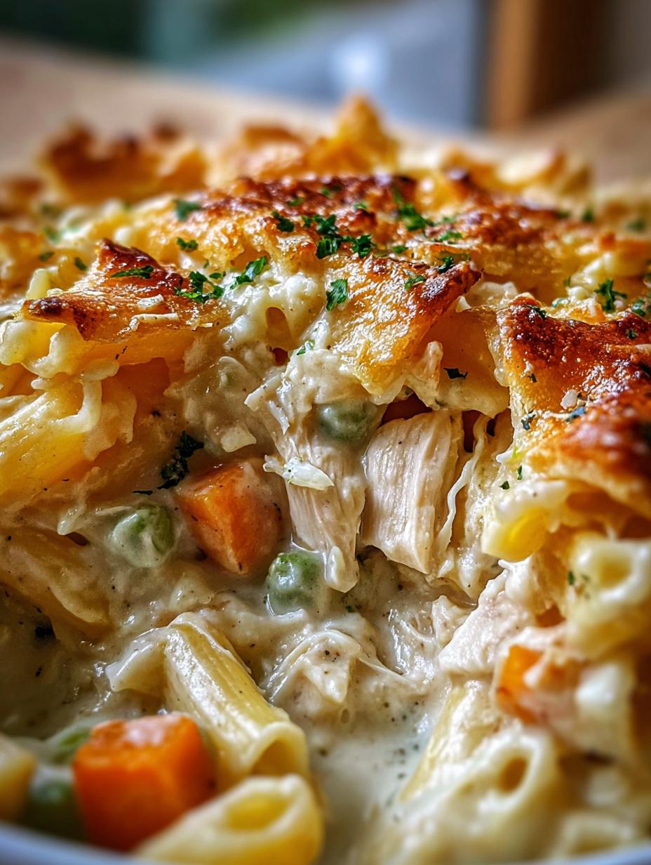 Creamy Chicken Pot Pie Pasta: Quick & Cozy Meal - Creamy Chicken Pot Pie - main visual representation