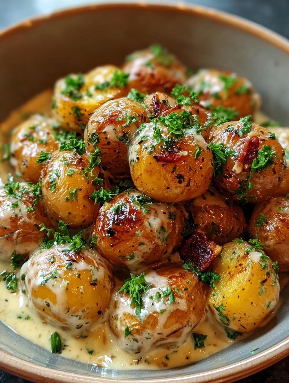 Creamy Garlic Baby Potatoes: 1 Fantastic Recipe - Creamy Garlic Baby Potatoes - main visual representation