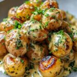 Creamy Garlic Baby Potatoes