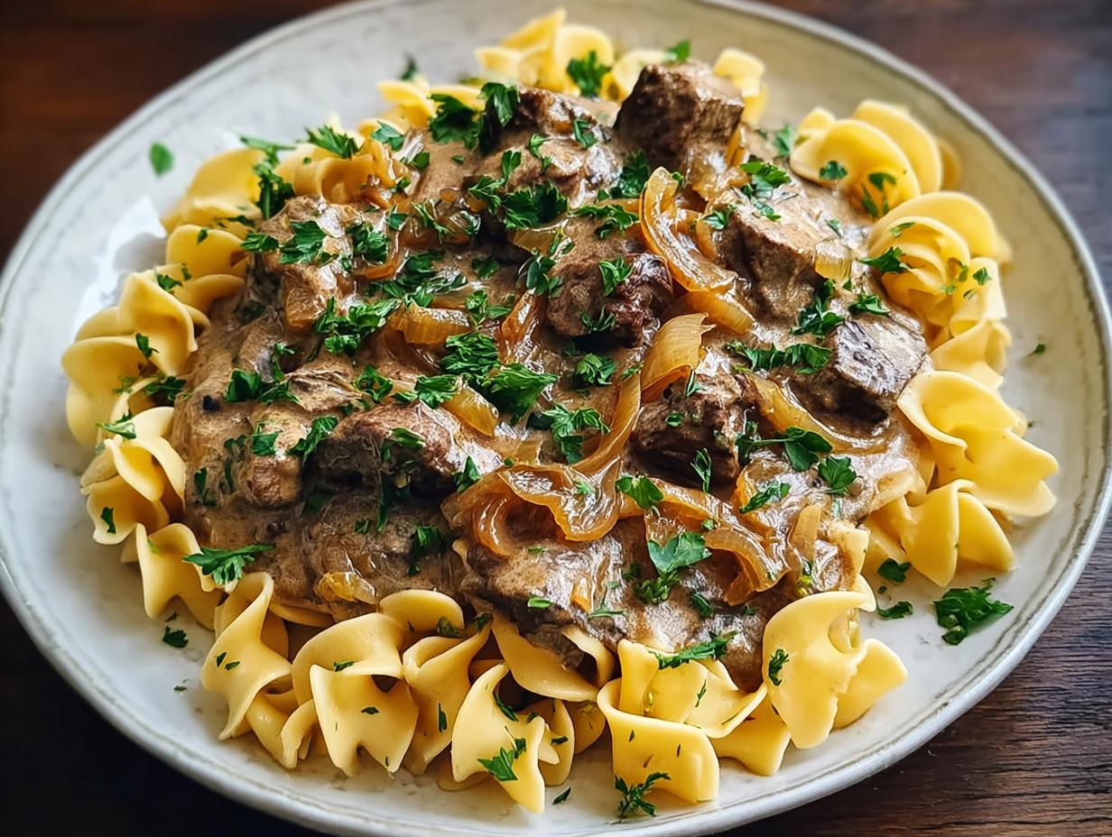 Creamy Russian Style Stroganoff