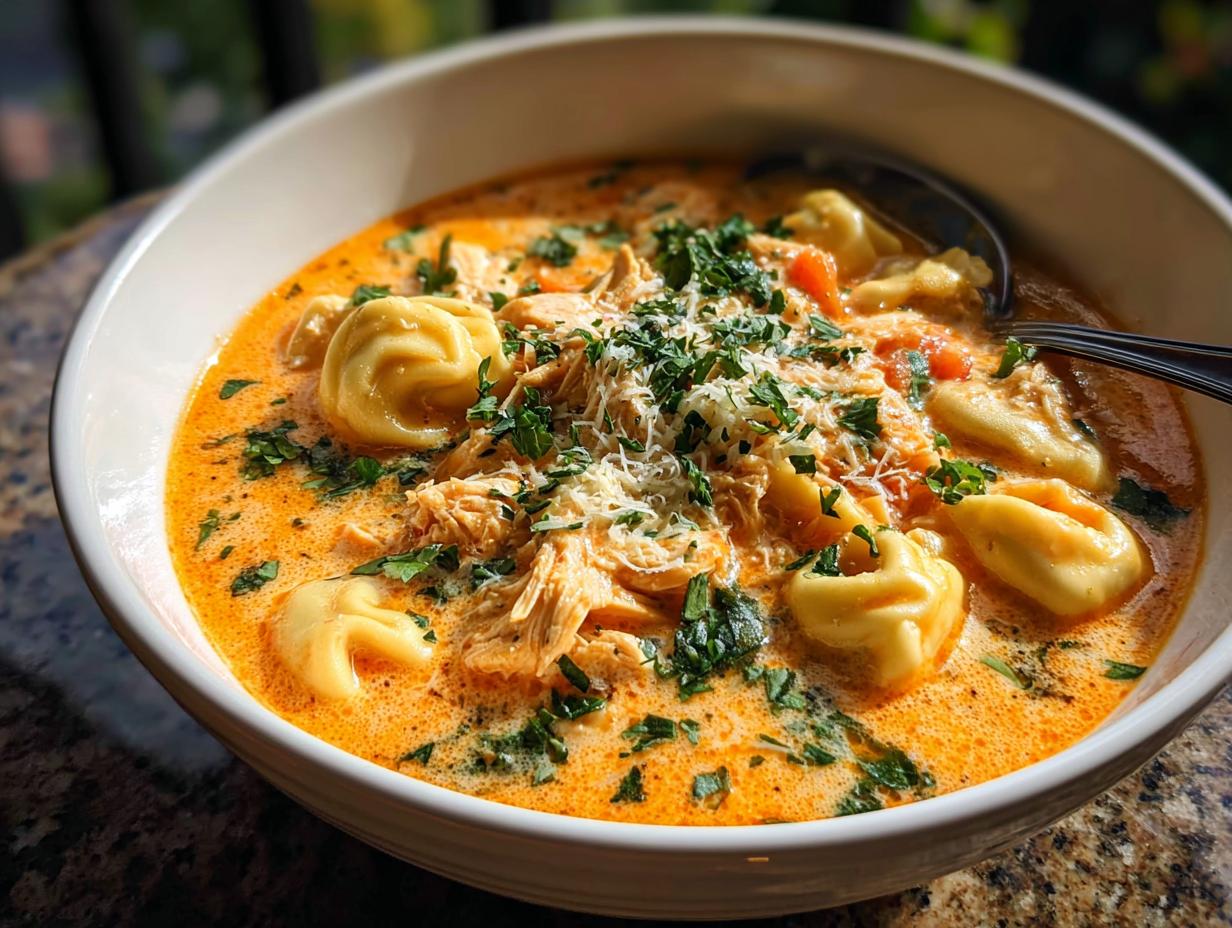 Crockpot Cheesy Chicken Tortellini: Amazing Soup - Crockpot Cheesy Chicken Tortellini - main visual representation