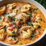 Crockpot Cheesy Chicken Tortellini