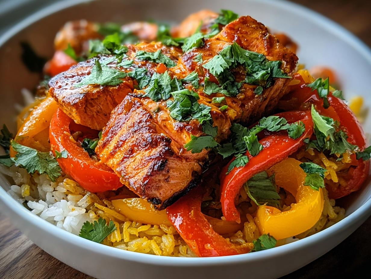 Curried Salmon Rice Bowl