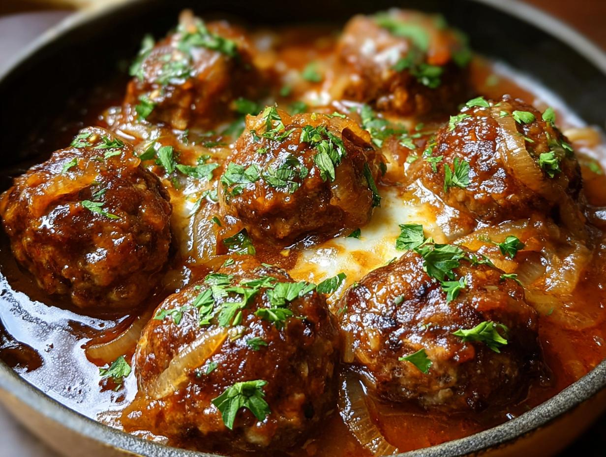French Onion Meatballs: Savory 1-Hour Comfort - French Onion Meatballs - main visual representation