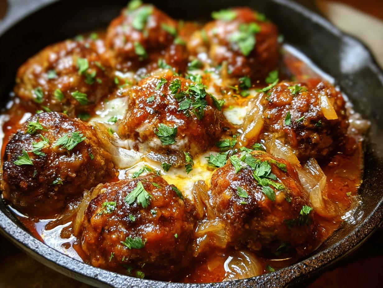 French Onion Meatballs: Savory 1-Hour Comfort - French Onion Meatballs - additional detail