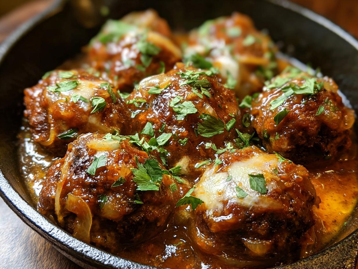 French Onion Meatballs: Savory 1-Hour Comfort - French Onion Meatballs - additional detail