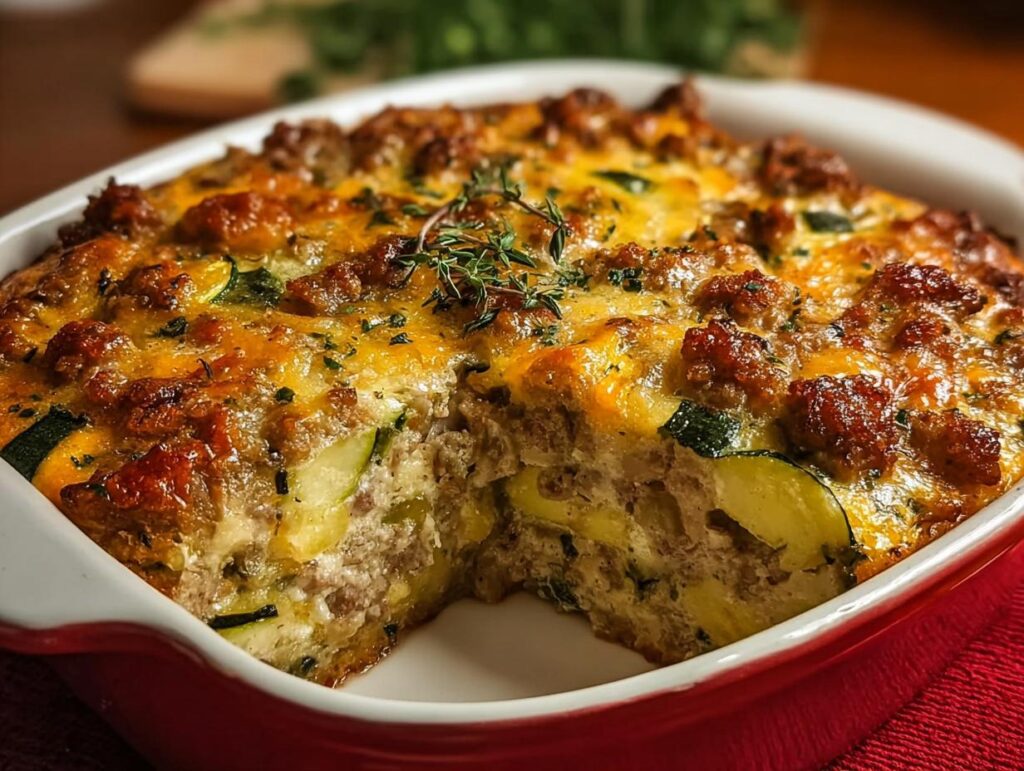 Ground Turkey Zucchini Casserole