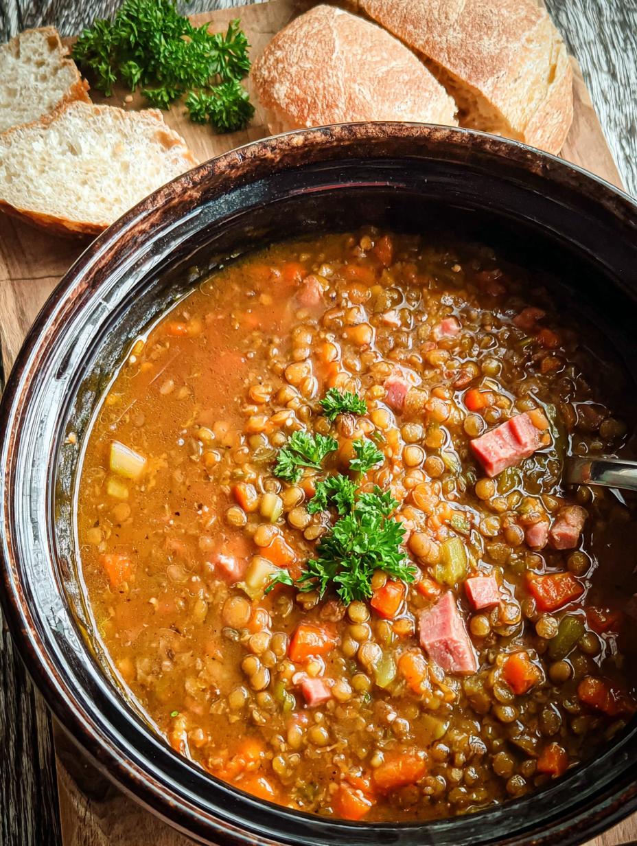 Ham Lentil Soup: 1 Deliciously Cozy Recipe - Ham Lentil Soup - additional detail