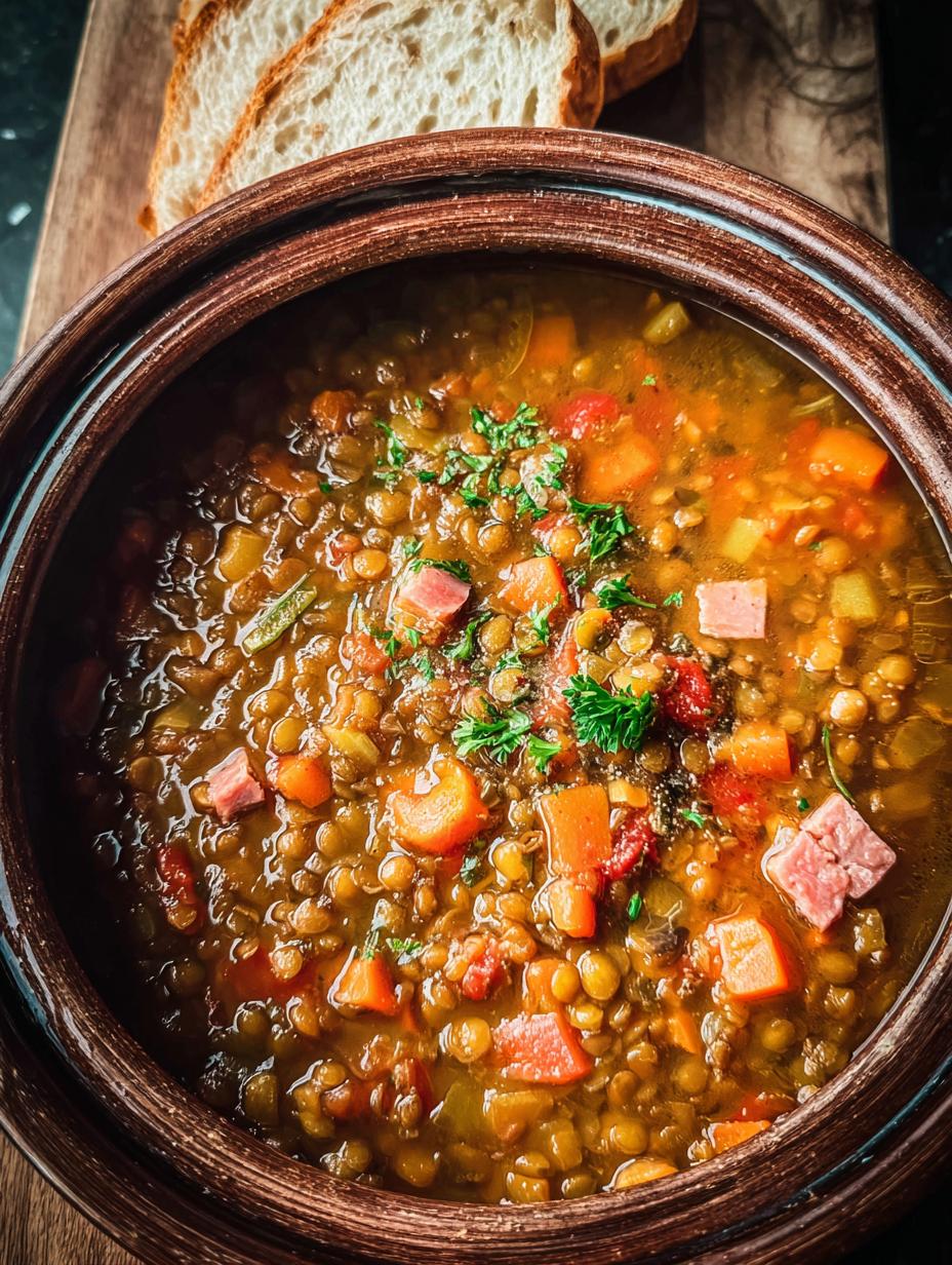 Ham Lentil Soup: 1 Deliciously Cozy Recipe - Ham Lentil Soup - additional detail