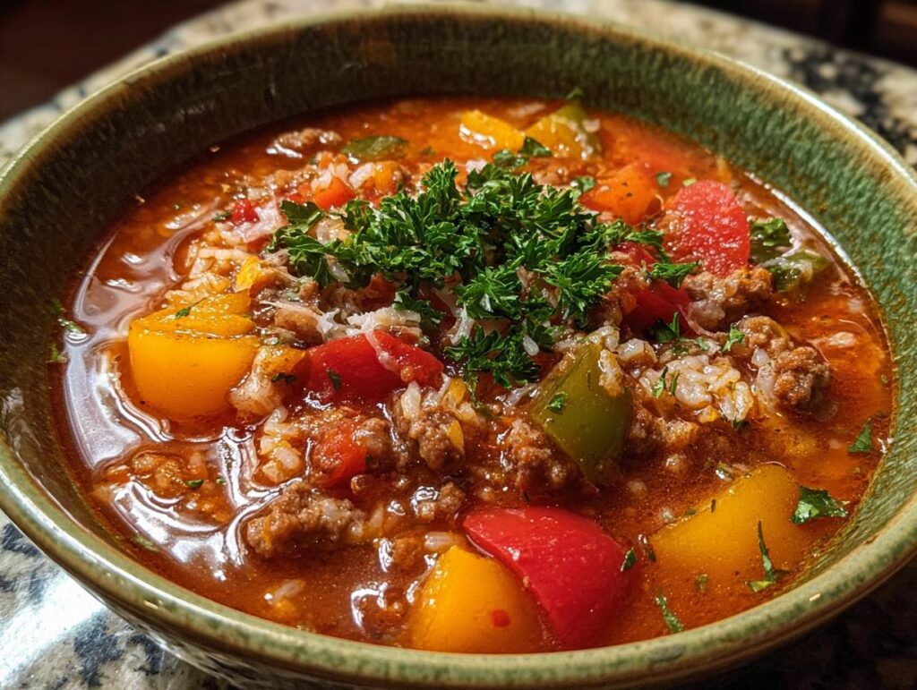 Hearty Crockpot Stuffed Pepper